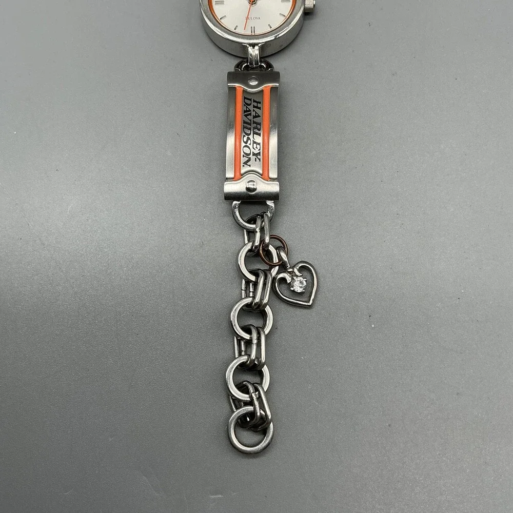 Bulova Harley-Davidson Womens Watch 22mm 76L035 Steel Bracelet New Battery 7.5